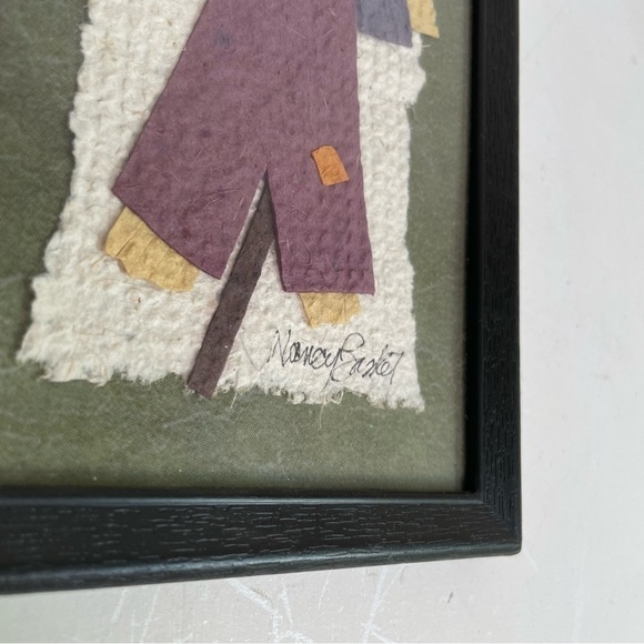 NANCY BASKET Cherokee Native American Fiber Art 3 Framed Duck Scarecrow Chicken - Picture 6 of 11